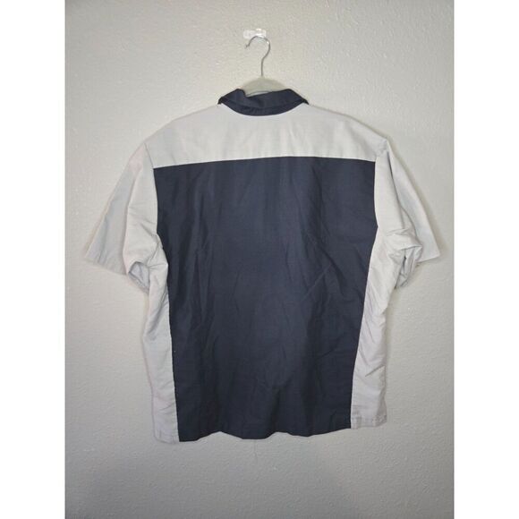 Red Kap Men's Navy and Light Gray Short Sleeve Two Tone Crew Shirt Size XL - Picture 2 of 6